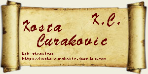 Kosta Curaković vizit kartica